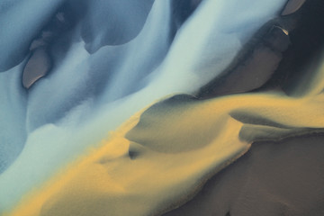 Abstract pattern of Icelandic landscape