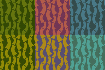 Abstract seamless pattern with flying elements. Simple dark ornament for textile, prints, wallpaper, wrapping paper, web etc. Available in EPS