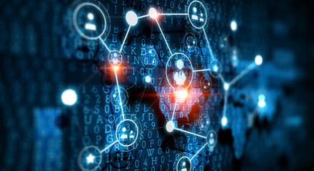 Social communication and networking. Mixed media