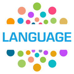 Language Colorful Dots Circular 