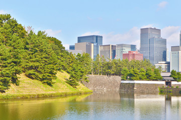 Cityscape of Otemachi, Tokyo. Near of Imperial Palace.