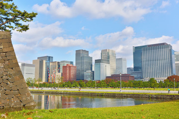 Fototapeta premium Cityscape of Otemachi, Tokyo. Near of Imperial Palace.