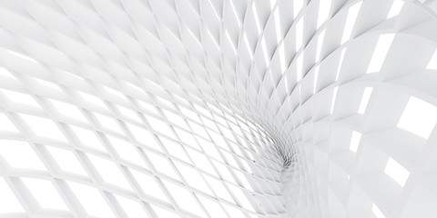 Abstract of white architectural structure pattern,Concept of future design on architecture,3d rendering	
