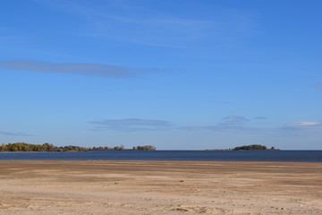 River. Sandy beach