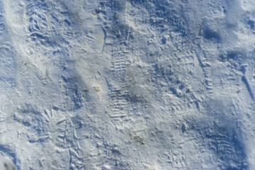Snow on the ground, white background