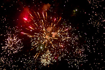 Fireworks at night in the sky 3
