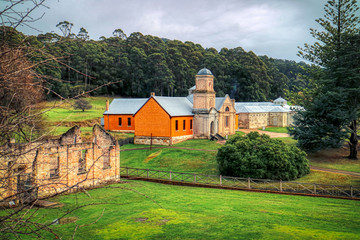 Port Arthur Penal Colony Historic Site, the Asylum building, completed in 1868 Tasman Peninsula,...