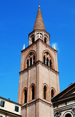 Fototapeta na wymiar The tower of Sant'Andrea in Mantova