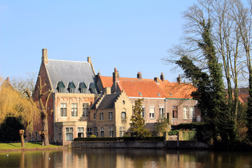 Fototapeta na wymiar Belgique - Bruges Minnewaterpark