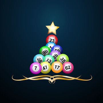 Vector Christmas Tree With Bingo