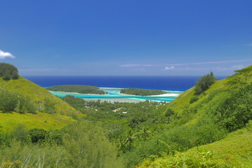 plage dans le lagon de Moorea
