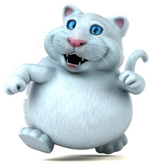 Obraz premium Fun cat - 3D Illustration