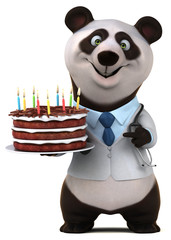 Fun panda - 3d illustration © Julien Tromeur