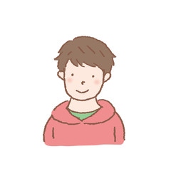 こども　おとこのこ　人物　上半身　イラスト