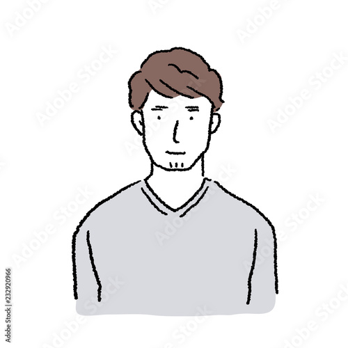 代 男性 人物 上半身 イラスト Wall Mural Wallpaper Murals マツ 代 男性 人物 上半身 イラスト Wall Mural Wallpaper Murals マツ