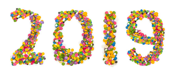 2019 made of confetti