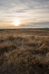 Sunset landscape at daimiel tables, Ciudad real