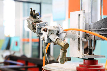 mechanical device in the production line in a factory