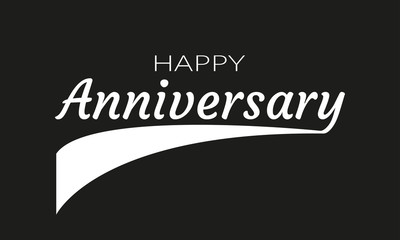 Happy anniversary logo. Birthday, celebration or invitation card design element. Vector illustration.