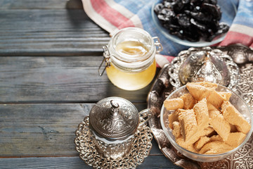 sunflower halva on the table.