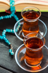Turkish tea in traditional glass