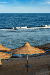 Red Sea Egypt - Straw Beach Umbrellas