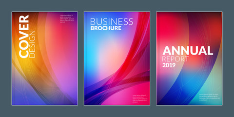 Business brochure cover design templates. Modern business flyer or poster with abstract colorful background