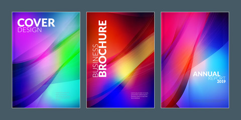 Business brochure cover design templates. Modern business flyer or poster with abstract colorful background
