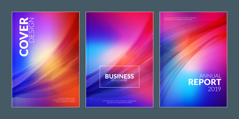 Business brochure cover design templates. Modern business flyer or poster with abstract colorful background