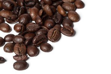coffee beans isolated on white background