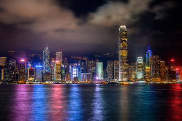 Fototapeta premium Hong Kong cityscape at night.