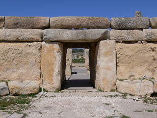 temple entrance, Hagar Qim, Malta