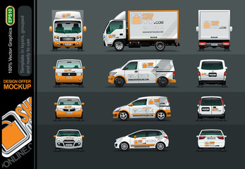 Shop Online. Layout offers for your business. Mockup in layers and ready to use.