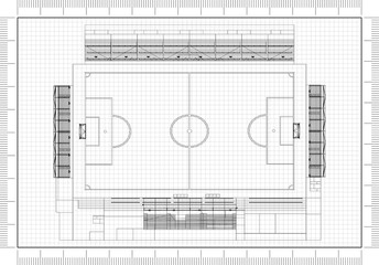 football field Architect Blueprint  © Marko