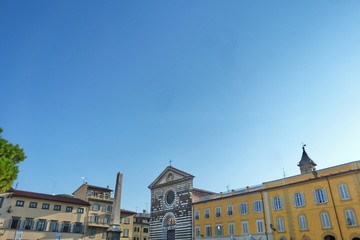 Fototapeta na wymiar St. Francis square, Prato, Tuscany, Italy