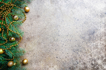 Christmas background with fir tree