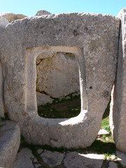 stone doorway, Hagar Qim, Malta