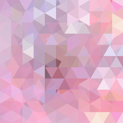 Background made of pastel pink triangles. Square composition with geometric shapes. Eps 10
