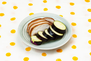 味噌汁の具　茄子と椎茸