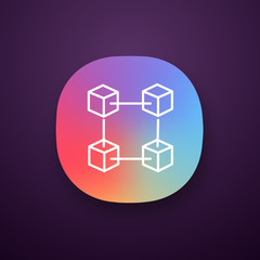 Blockchain technology app icon