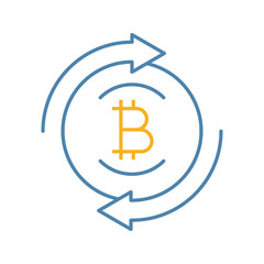 Bitcoin exchange color icon