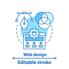 Website design concept icon