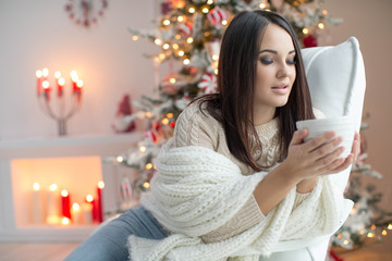 Woman at Christmas 