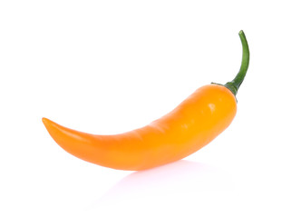 Yellow chili pepper isolated on white background