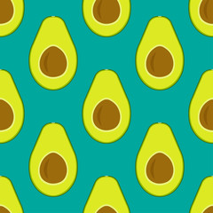 Seamless Pattern with avocado