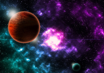 Obraz na płótnie Canvas Galassia e buco nero nell'universo