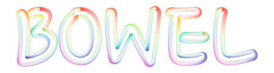 Bowel - beautiful text written on white background