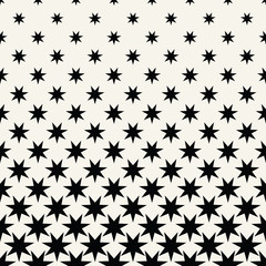 Geometric halftone vector pattern with stars. Usable as border, design element or background.