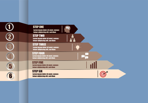 Business data visualization. Process chart. teamwork concept business template for presentation. Creative concept for infographic. illustration vector