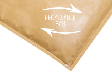 Paper padded envelope marked as recyclable bag